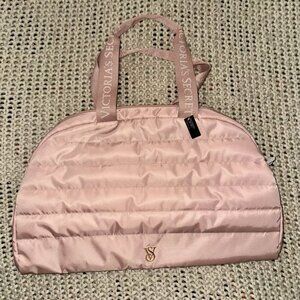 Victoria's Secret Pink quilted dome weekender duffle bag NEW